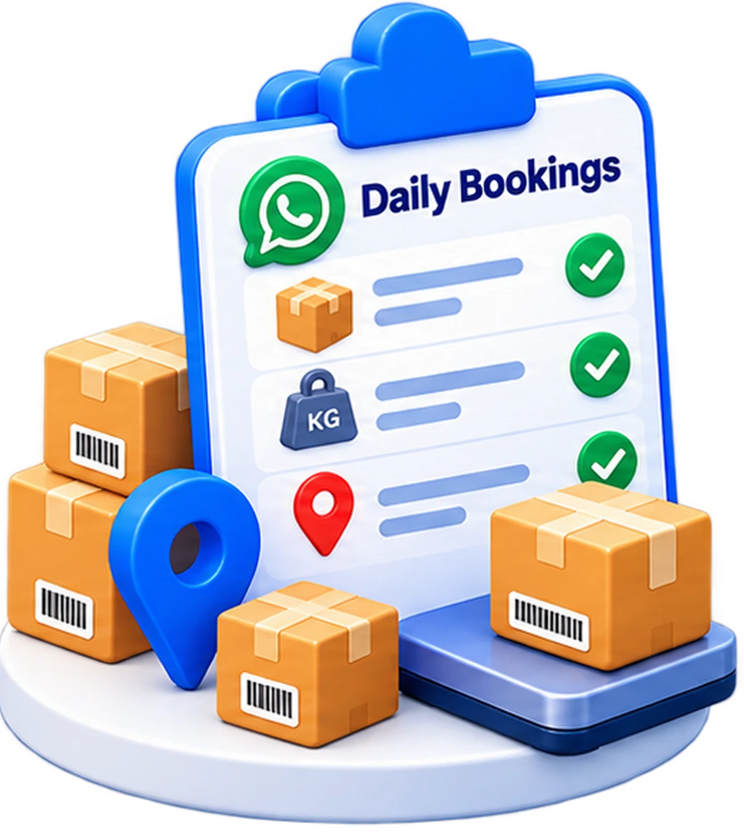 Enter daily courier bookings
