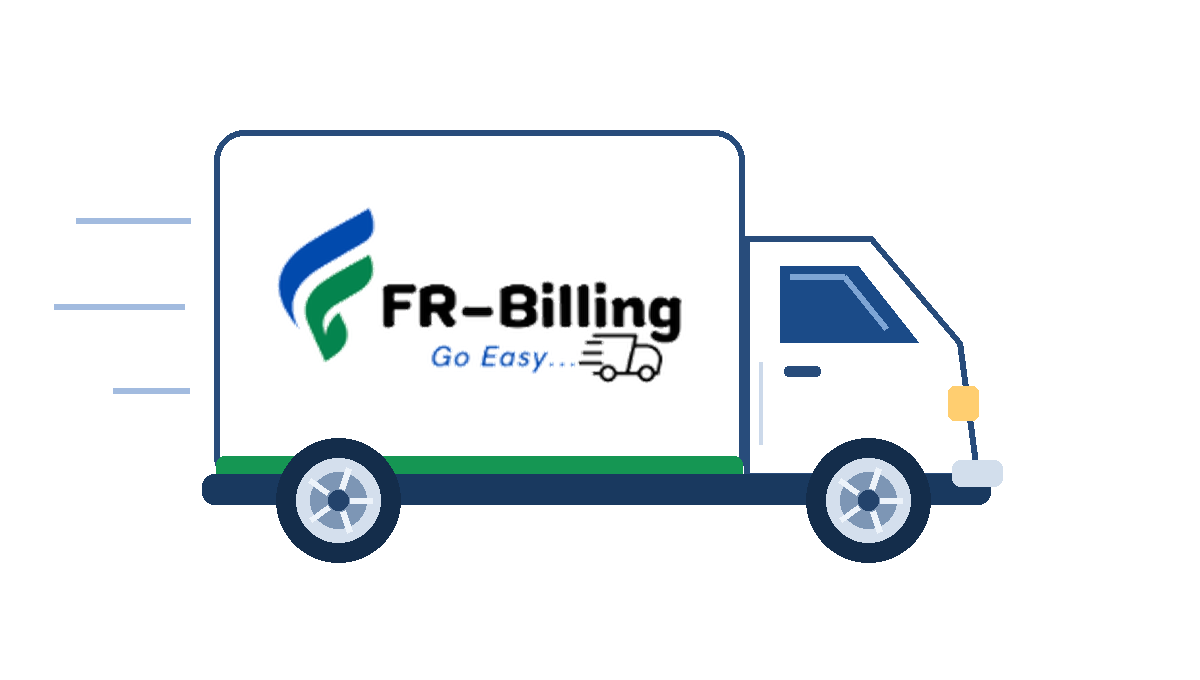 Delivery truck in motion